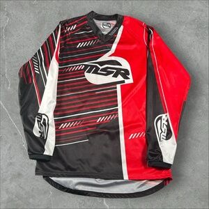 MSR Jersey Mens‎ Large Red Black White Motocross Dirt Bike Racing Malcom Smith